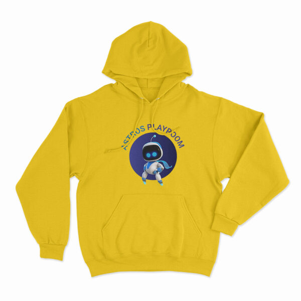 Astro Bot With Astro Playroom Hoodie Yellow 3xl