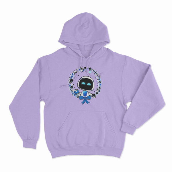 Astro Bot With Gaming Accessories Hoodie Purple 3xl