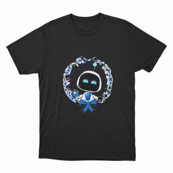 Astro Bot With Gaming Accessories T Shirt Black 3xl