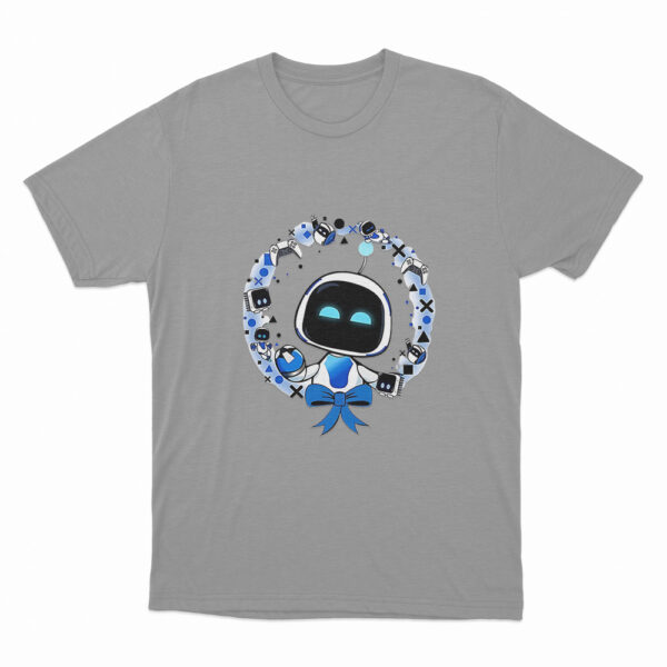 Astro Bot With Gaming Accessories T Shirt Grey 3xl