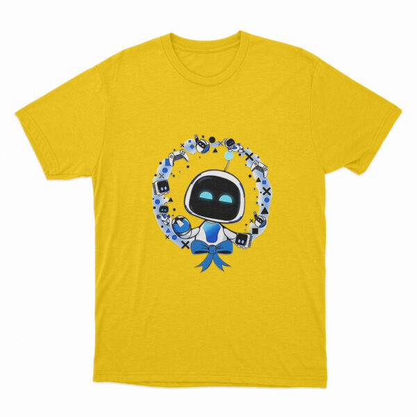 Astro Bot With Gaming Accessories T Shirt Yellow 3xl