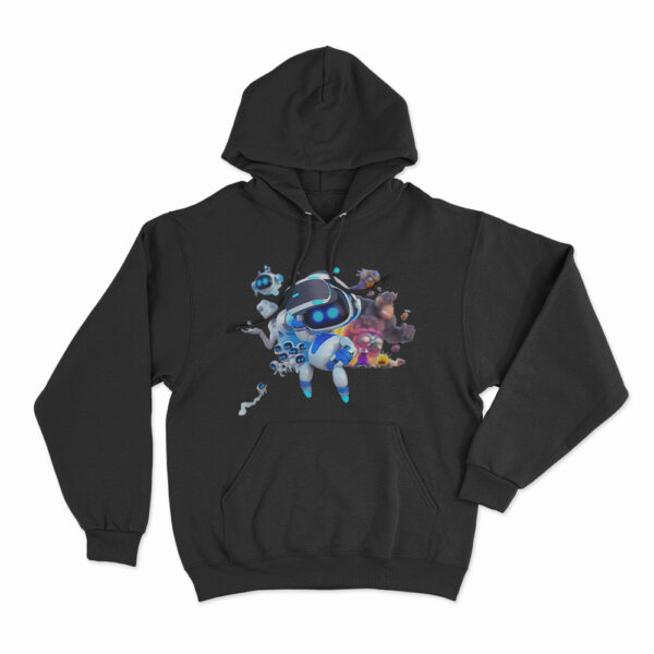 Astro Bot With Vr Headset Hoodie Black 3xl