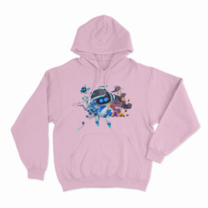 Astro Bot With Vr Headset Hoodie Pink 3xl