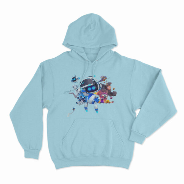 Astro Bot With Vr Headset Hoodie Sky Blue 3xl