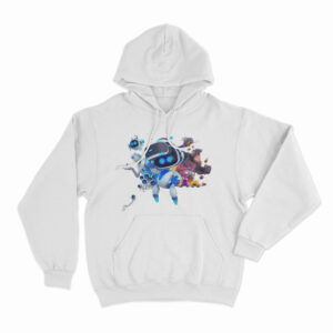 Astro Bot With Vr Headset Hoodie White 3xl