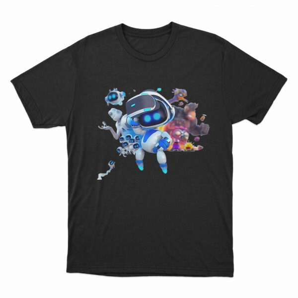 Astro Bot With Vr Headset T Shirt Black 3xl