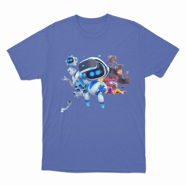 Astro Bot With Vr Headset T Shirt Blue 3xl