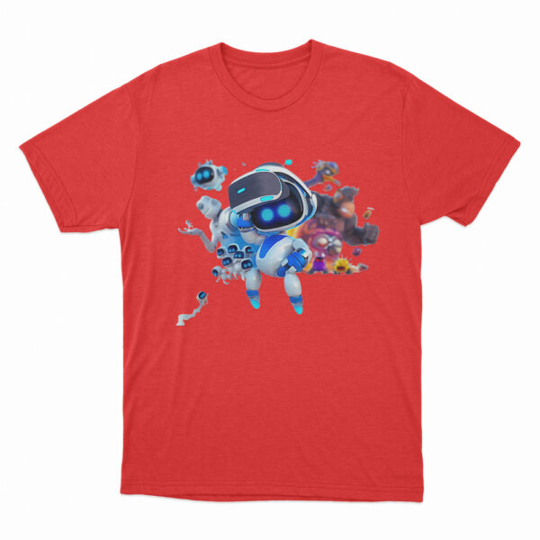 Astro Bot With Vr Headset T Shirt Red 3xl