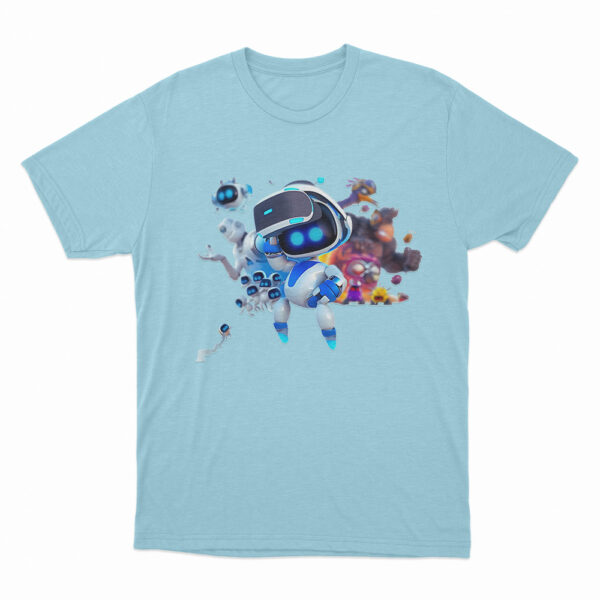 Astro Bot With Vr Headset T Shirt Sky Blue 3xl