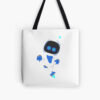 Cute Blue And White Robot Tote Bag