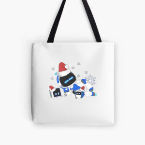 Robots Wearing Santa Hats Tote Bag